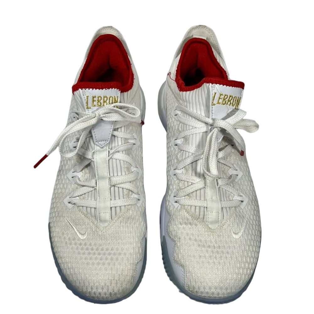 Nike Lebron James XVI 16 Low Draft Night White Metallic Gold CI2668-100 Sz 10.5